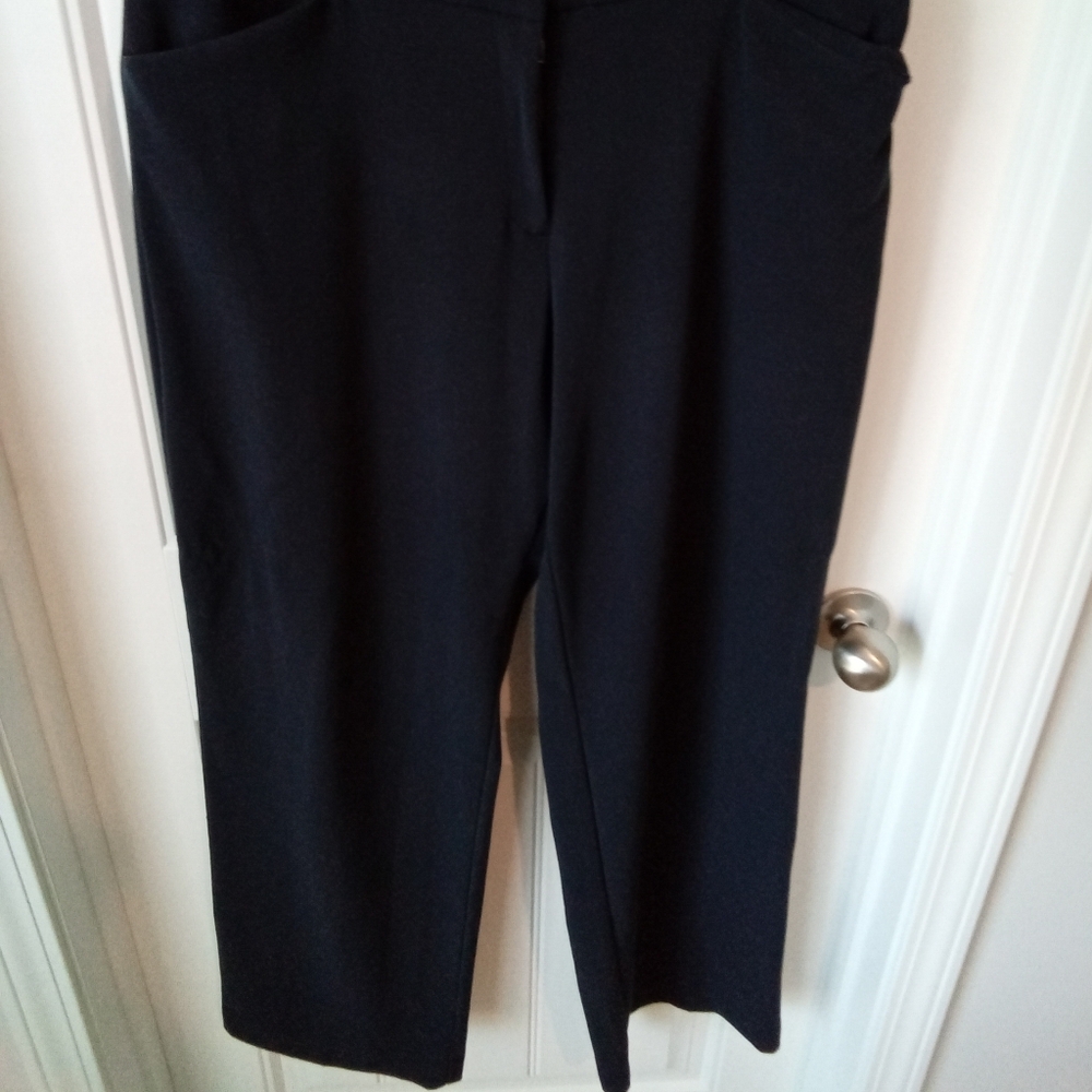 Briggs Plus Size 14 Navy Blue Comfort Waist Band Straight Leg Trousers